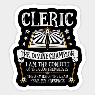 Cleric, Dungeons & Dragons - The Divine Champion Sticker
